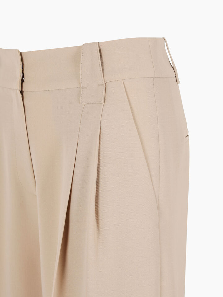 Light beige wide leg trousers  - sisley k pantaloni regular - Beige | Sisley K image number 3